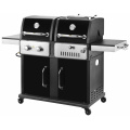 2 in 1 Gas &amp; Kohle Combo Kombination BBQ Grill Raucher